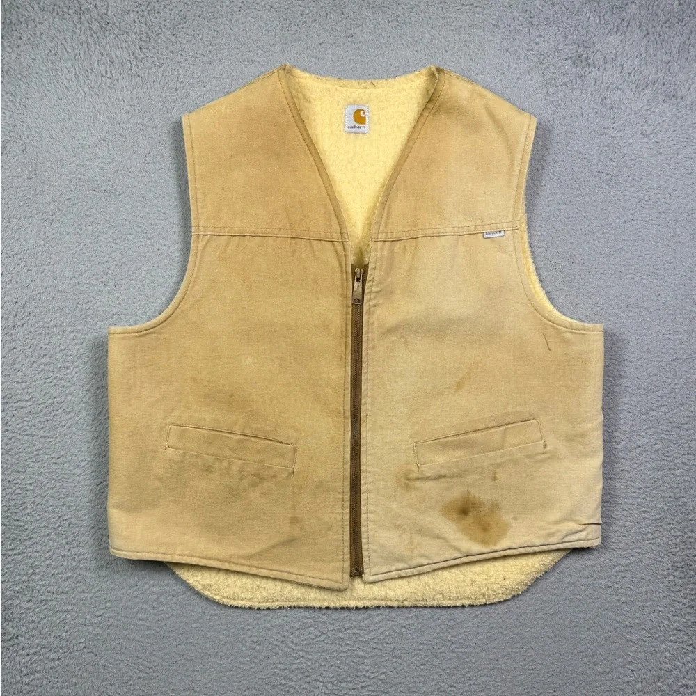 Vintage 90s carhartt Sherpa‎ lined vest